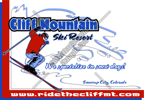 Ski Mountain Clipart And Vectorart  Templates   Eps And Cdr Format