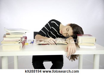 Stock Photo Of Lazy Girl Falls Asleep While Studying K9288194   Search