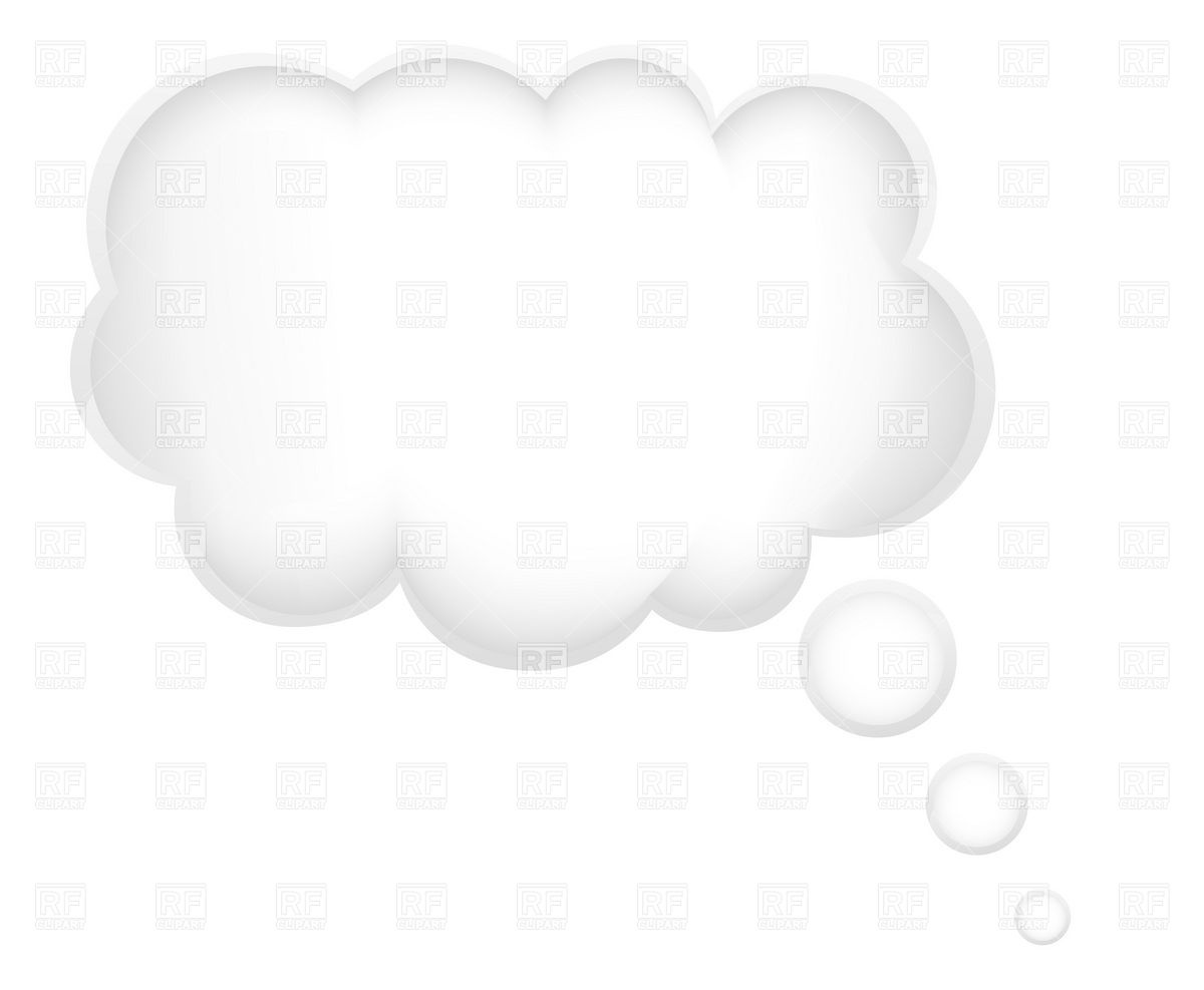 White Cloud Shape Speech Bubble Download Royalty Free Vector Clipart