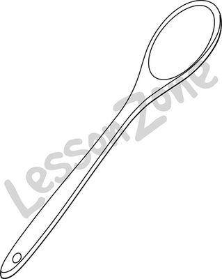 Wooden Spoon Drawing Wooden Spoon B W  Clipart