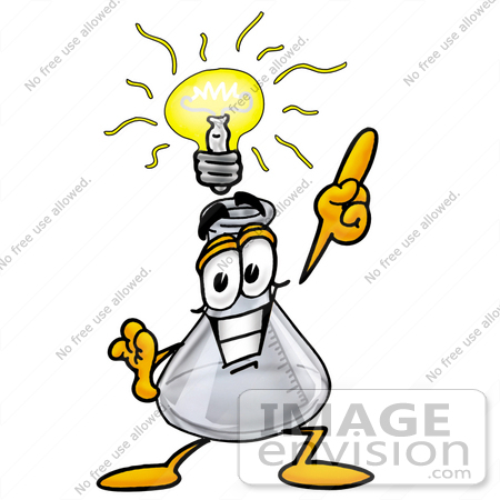 22794 Clip Art Graphic Of A Laboratory Flask Beaker Cartoon Character    