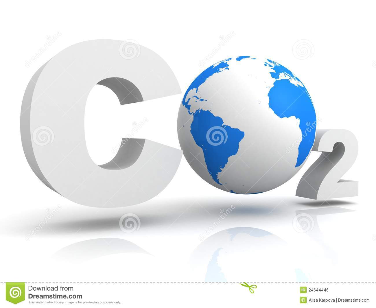 Chemical Symbol Co2 For Carbon Dioxide With Globe Royalty Free Stock
