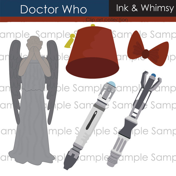 Clipart Doctor Who Sonic Screw Driver Instant Download Digital