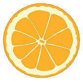 Clipart Of Vector Orange Fruit