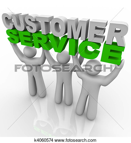 Customer Service   Lifting The Words  Fotosearch   Search Clip Art