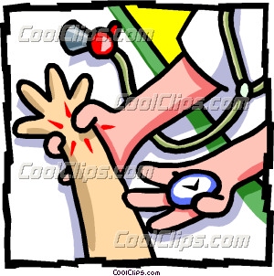 Doctor Taking Pulse Clip Art