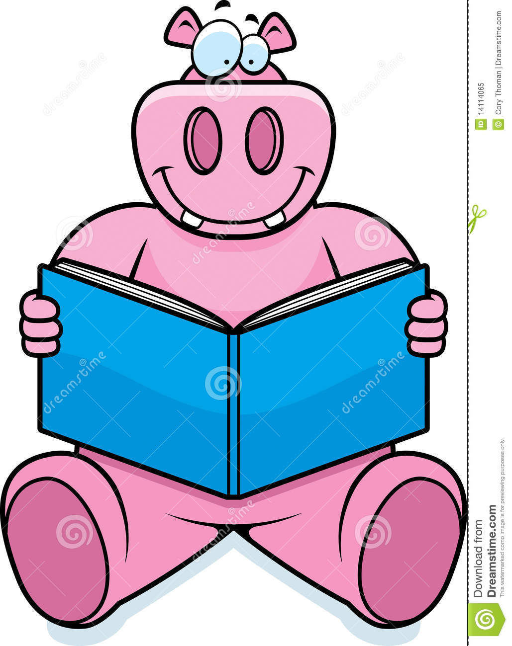 Hippo Reading Royalty Free Stock Photo   Image  14114065