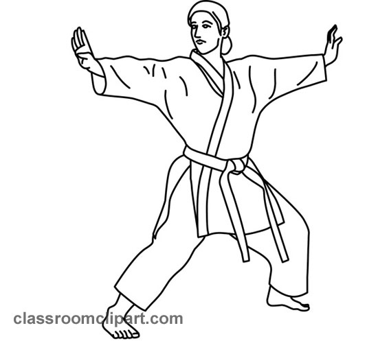 Kids Karate Clipart Black And White Karate Clipart