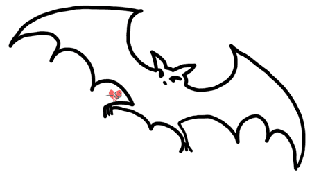 Outline Bat Clipart Echo S Free Halloween Clipart Of Cartoon Bat
