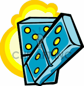 Playing Dominoes Clipart