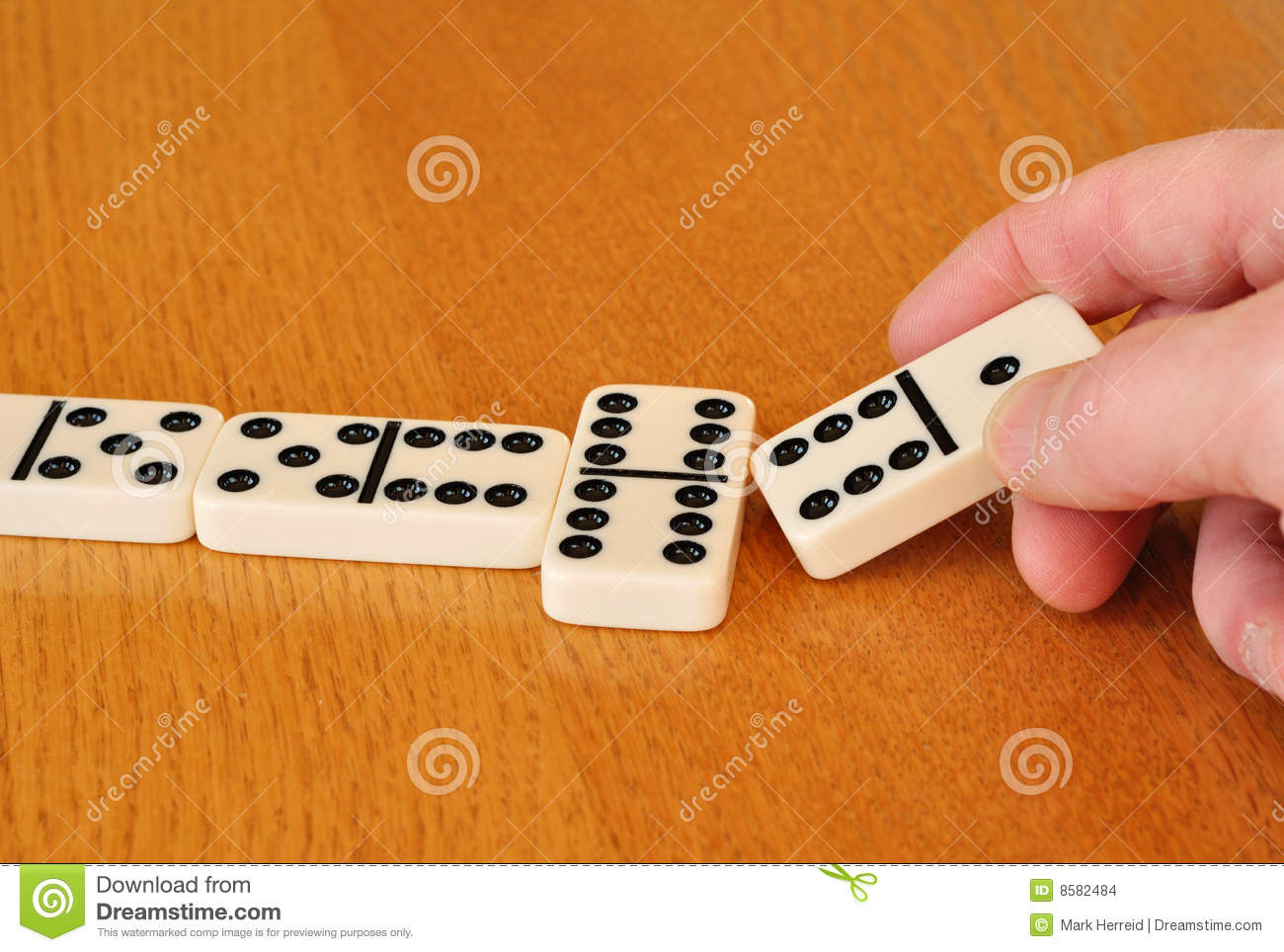 Playing Dominoes Stock Images   Image  8582484