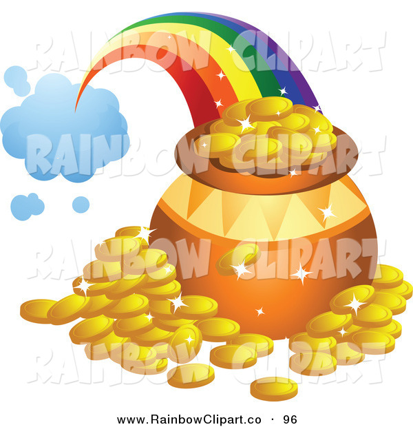 Rainbow With Clouds Clip Art For Pinterest