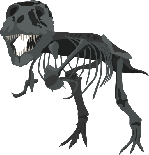 Rex Skull Silhouette T Rex Skeleton Clipart