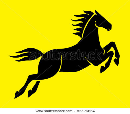 Running Horse Herd Silhouette Stock Vector Horse Silhouette 85326664