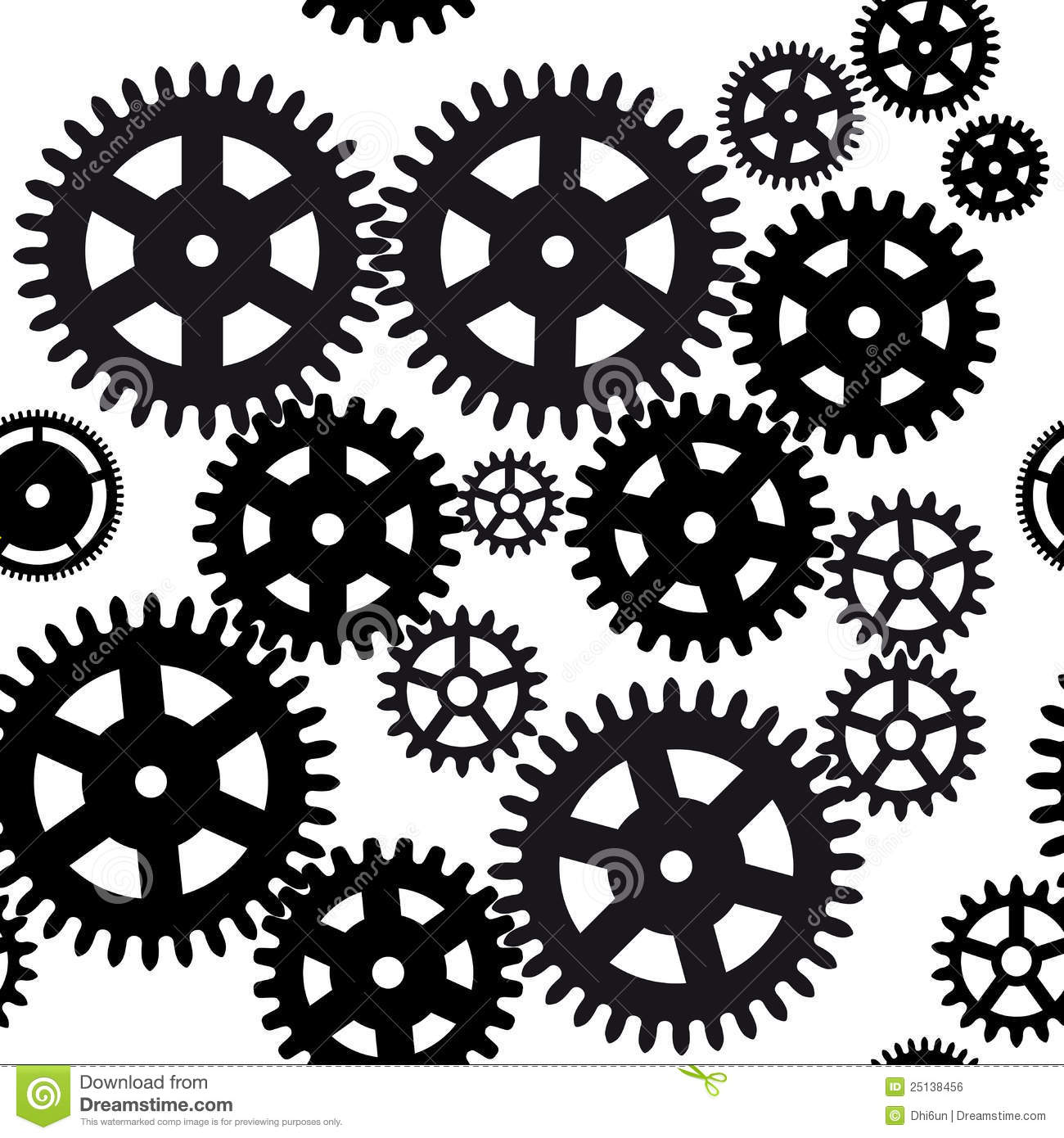 Seamless Gear And Cogwheel Background Royalty Free Stock Image   Image