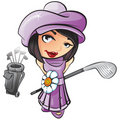 Woman Golfer Illustration Stock Photography