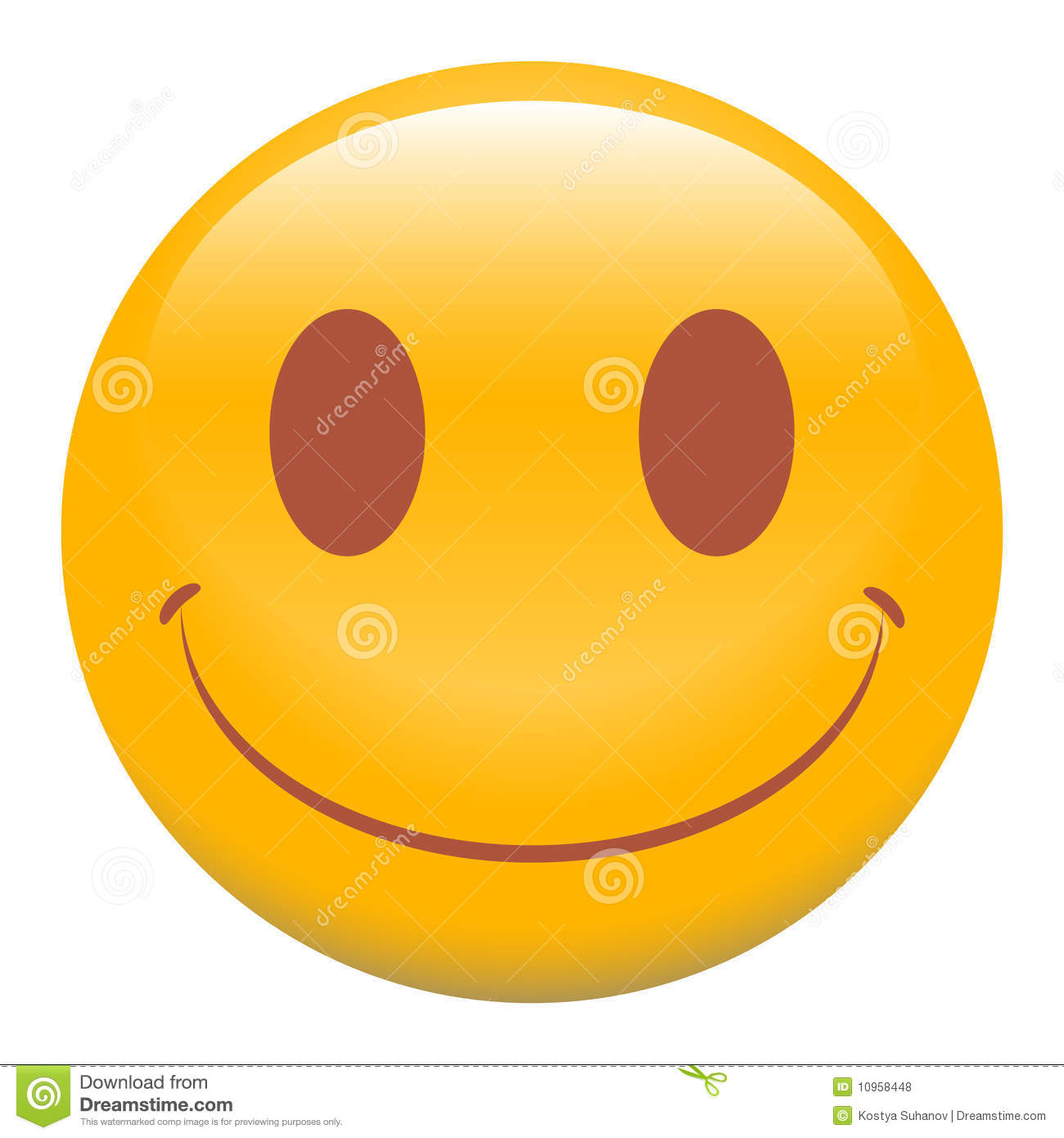 Yellow Smiley Face On White Background 