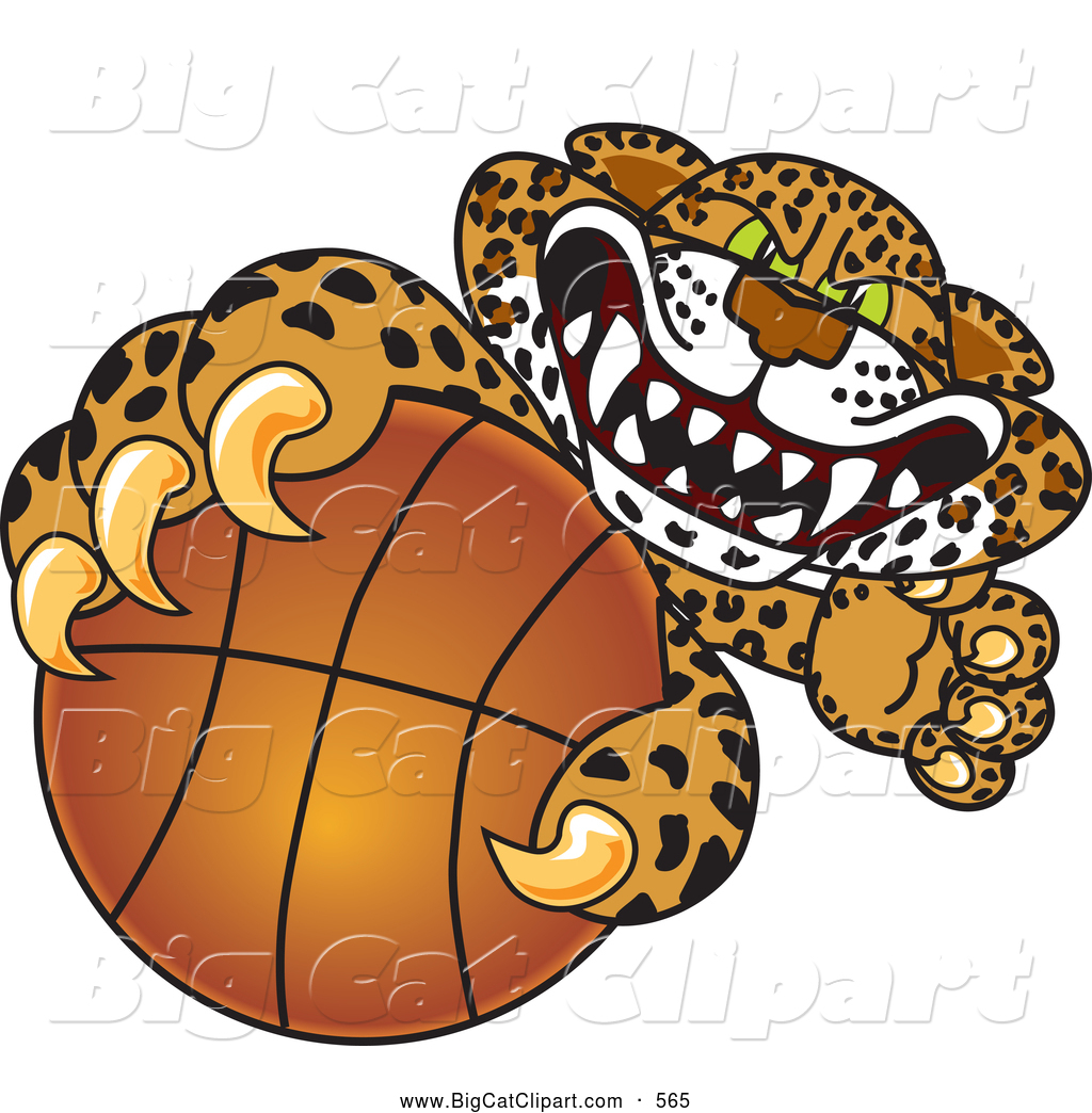 Big Cat Cartoon Vector Clipart Of A Friendly Cheetah Jaguar Or