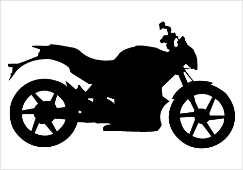 Black And White  Vector Drawing Motorcycle On The Road Offers Maximum