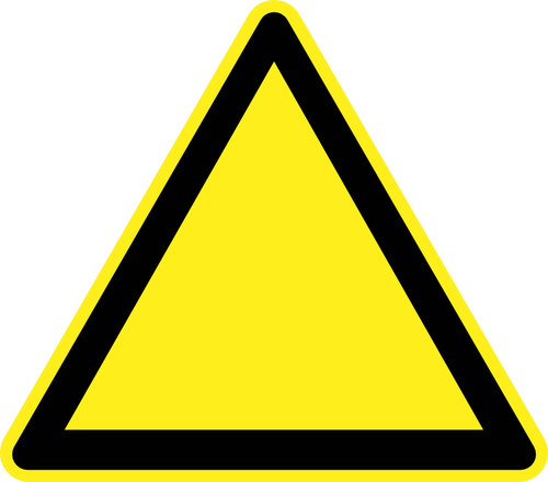 Blank Hazard Warning Sign Vector Image   Public Domain Vectors