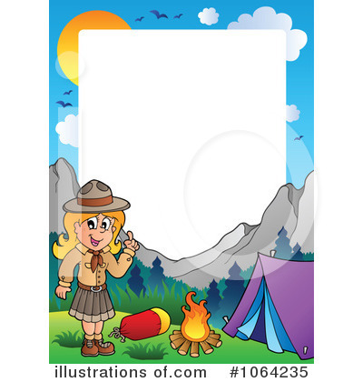 Camping Clipart Border Scout Clipart Illustration