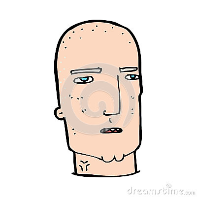 Cartoon Bald Tough Guy Royalty Free Stock Images   Image  37029539