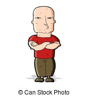 Cartoon Tough Guy Stock Illustration