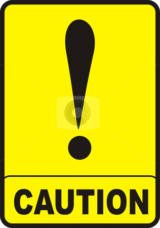 Caution Sign Stock Vector Clipart Caution Sign With Black Color And    