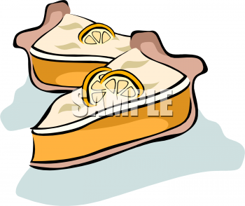Clipart Picture Of Lemon Pie Slices   Foodclipart Com