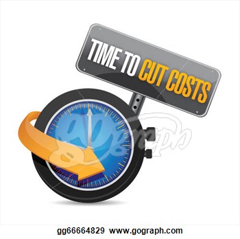 Clipart   Time To Cut Cost Concept Illustration Design Over White