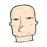 Comic Cartoon Bald Tough Guy Stock Photo