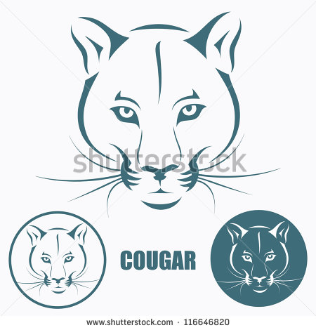 Cougar Head   Vector Illustration Shutterstock Image   Cougar Head