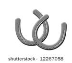 Detailed Illustration Of Two Horse Shoes   Stock Photo