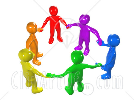 Friends Holding Hands Clipart