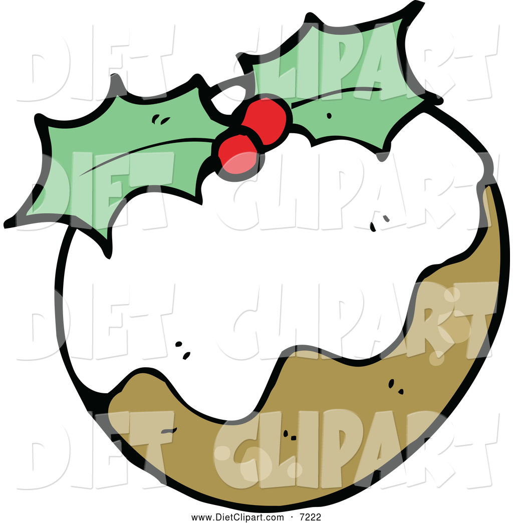 Larger Preview  Diet Clip Art Of A Christmas Plum Pudding Garnished    