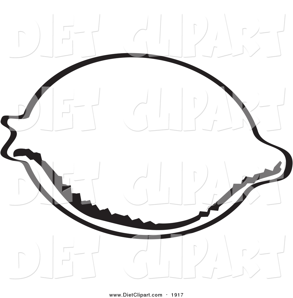 Larger Preview  Diet Clip Art Of A Lineart Lemon Or Lime Resting On A