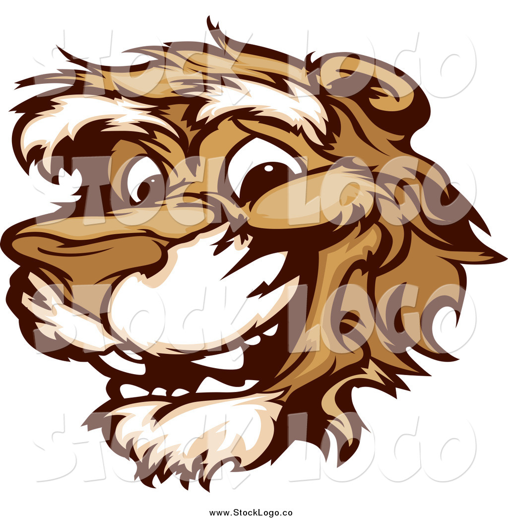 Logo Of A Smiling Cougar Mascot Face Roaring Cougar Head Logo Logo Of