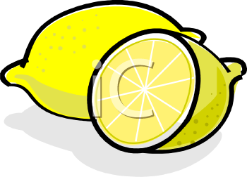 One And A Half Lemons Clipart Image   Foodclipart Com