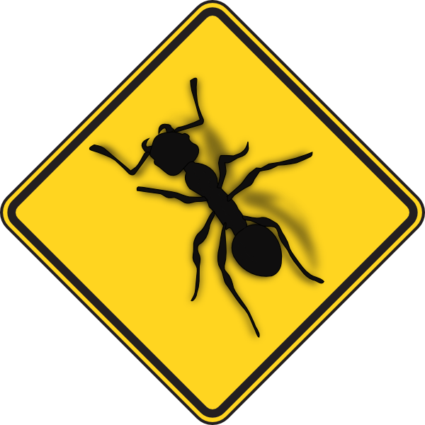 Ant Sign Danger Clip Art At Clker Com   Vector Clip Art Online    