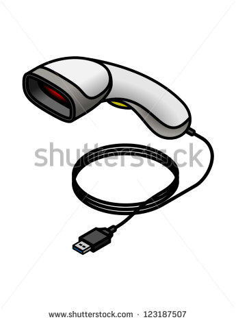 Barcode Scanner Clipart A Handheld Barcode Scanning