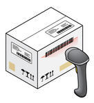 Barcode Scanner Scanning A Barcode On A Shipment Parcel 160822304 Jpg