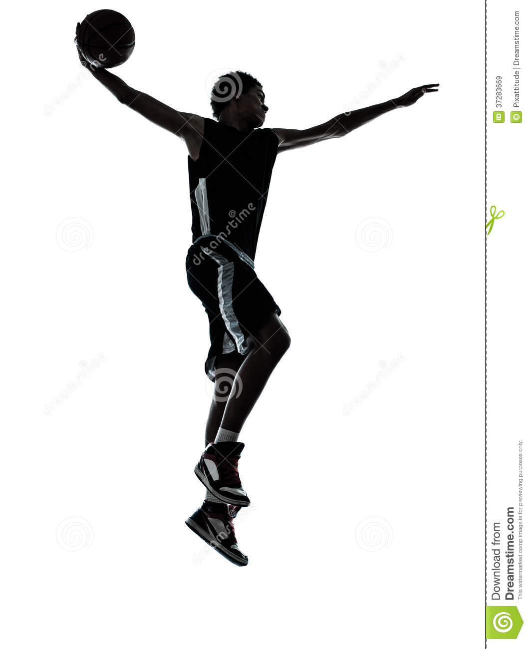 Basketball Player Dunking Silhouette Royalty Free Stock Images   Image
