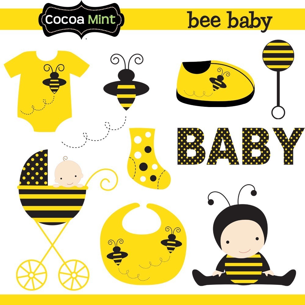 Bee Baby Clip Art By Cocoamint On Etsy