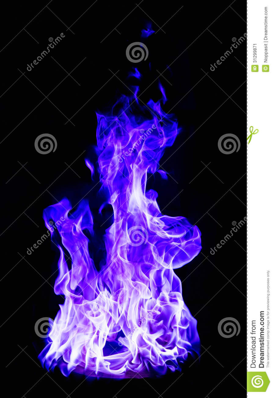 Blue Fire On Black Background Stock Image   Image  31299871