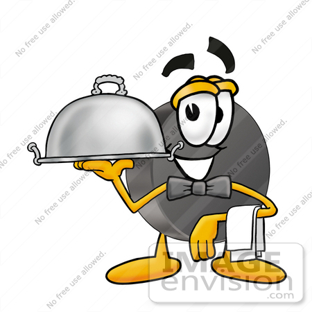 Clip Art Graphic Of An Ice Hockey Puck Cartoon Character Dressed As A    