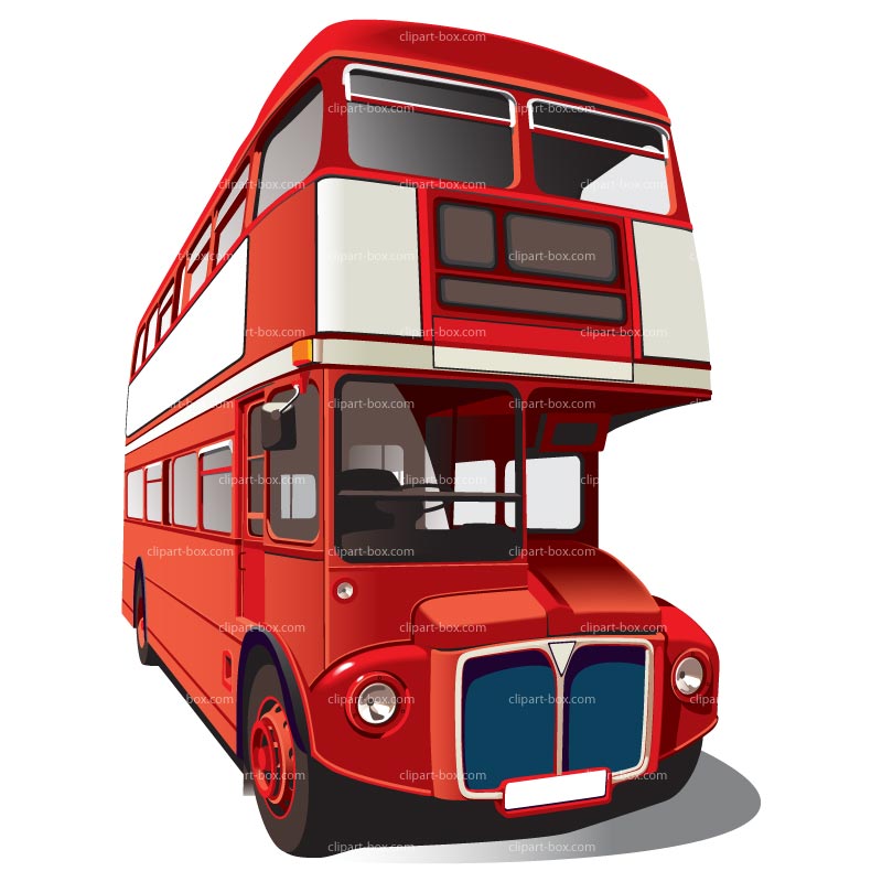Clipart Double Decker Bus   Royalty Free Vector Design