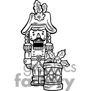 Crackers Clipart Black And White Christmas Nut Cracker