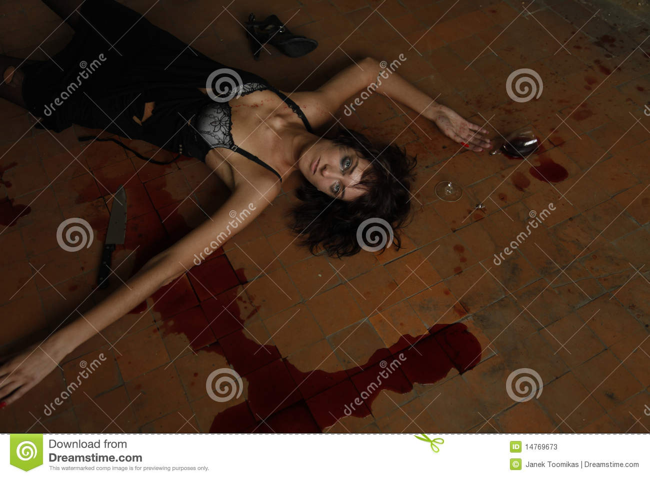 Dead Woman On The Floor Stock Photos   Image  14769673