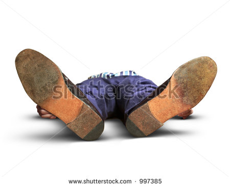 Exhausted Or Dead Man Lying On The Floor Stock Photo 997385