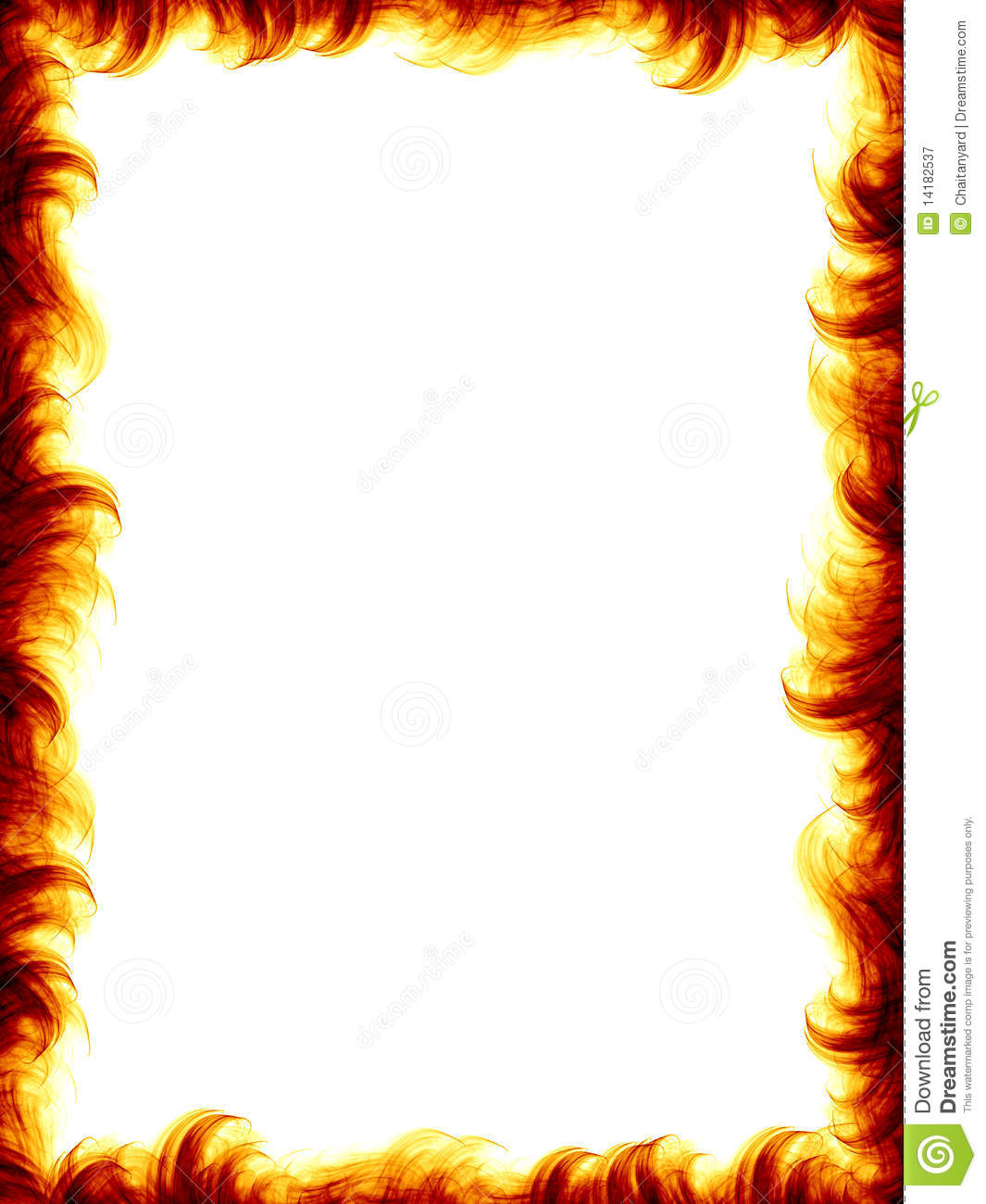 Flame Border Colouring Pages